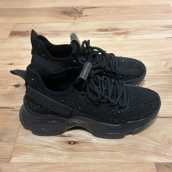 Steve Madden Maxima Black Rhinestones - Picture 5 of 11